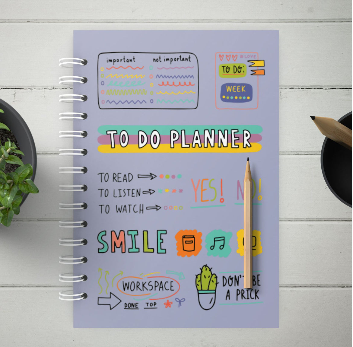 Undated Todo Planner Book
