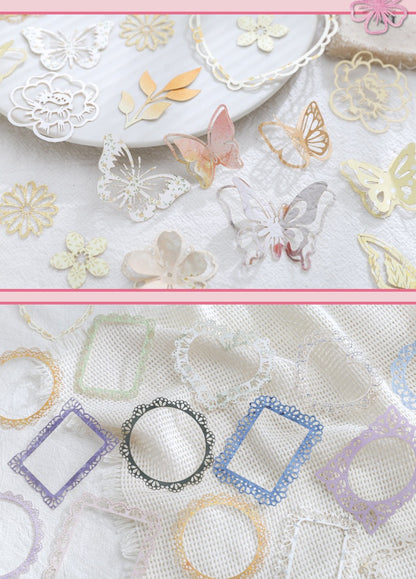 Lace Floral / Butterfly Material Paper Pack