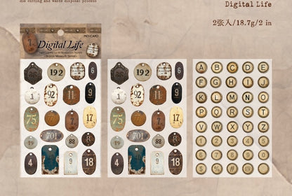 Bronze Museum Series Retro Stickers