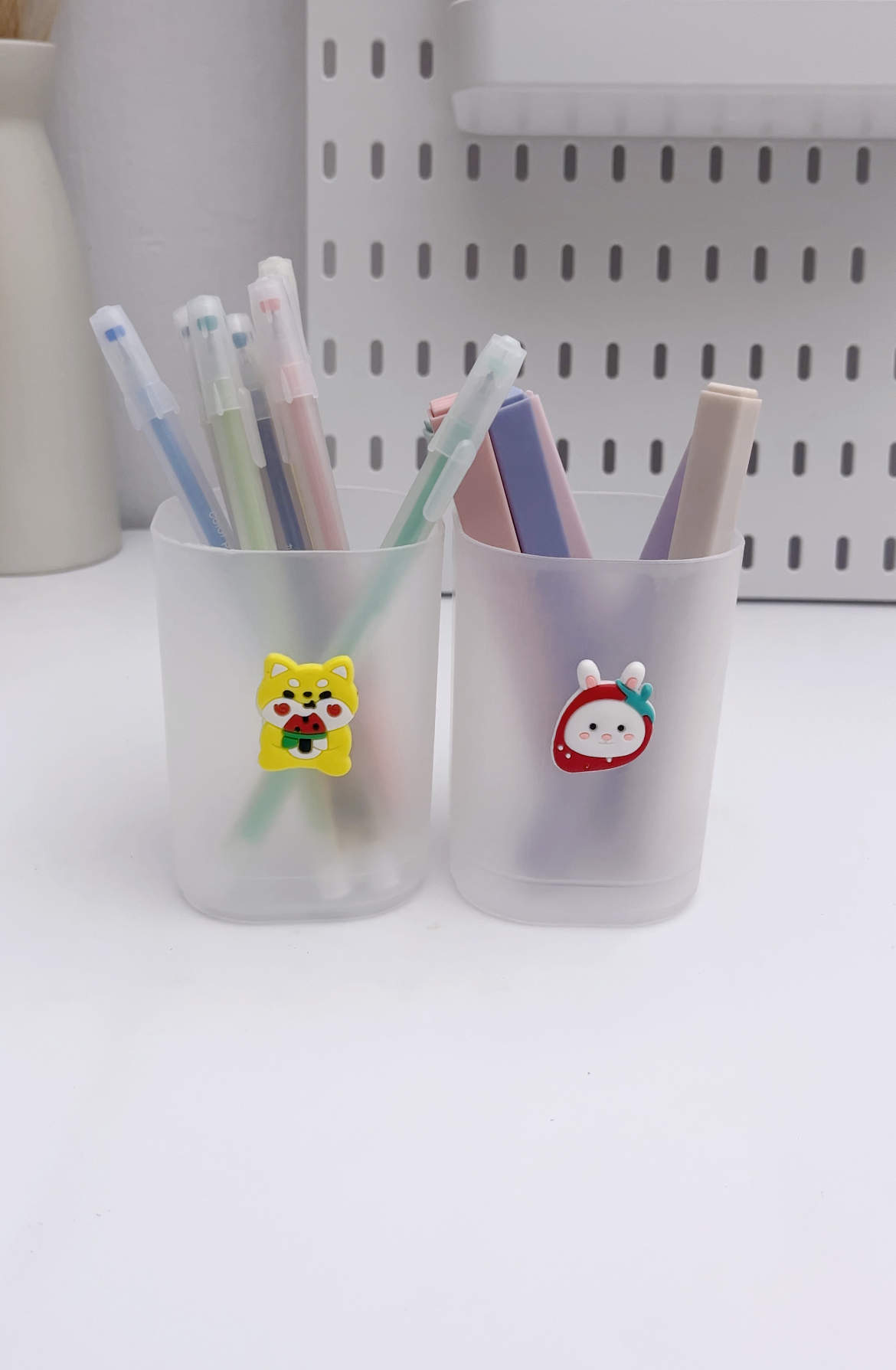 Translucent Plastic Pen Holder