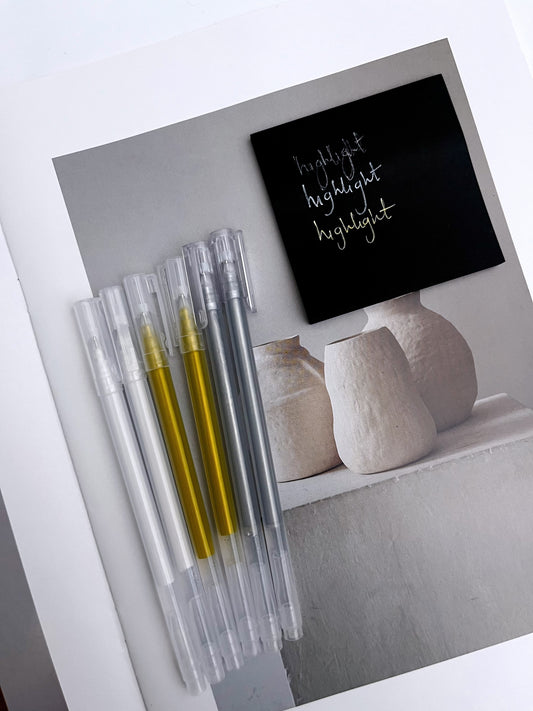 Gold, White, Silver Gel Pens - ShopHaul