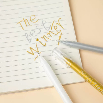 White, Gold, Silver Pens Set (4 pcs) - 0.8mm