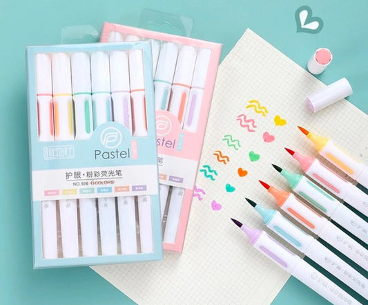 Pastel Soft Head Highlighters / Brush Pens - ShopHaul