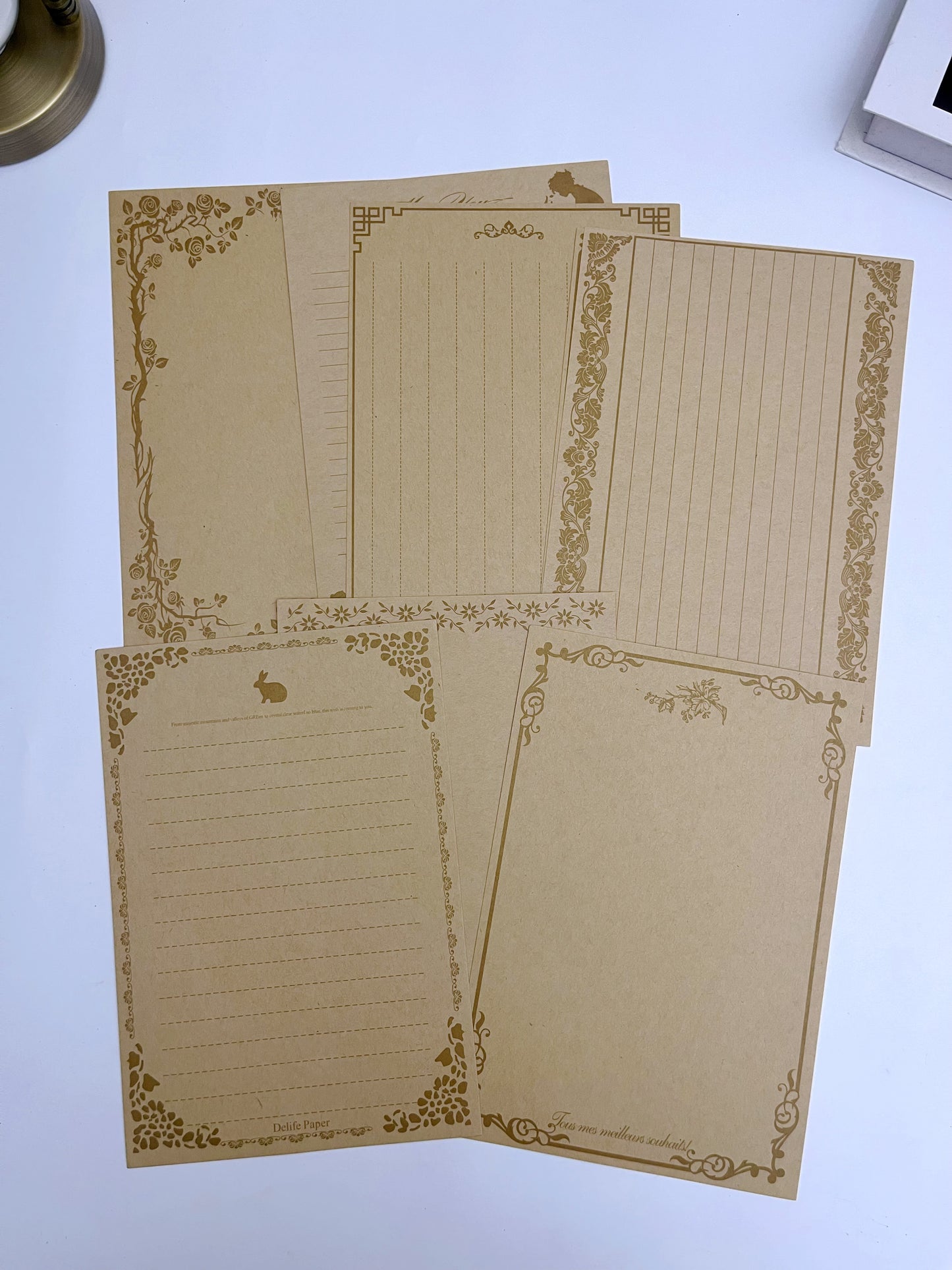 Vintage Letter Papers Set