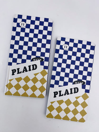 Plaid A6 Square Gridded Journal