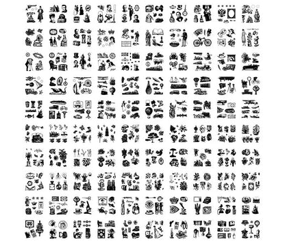 100pcs Mini Sticker Sheets