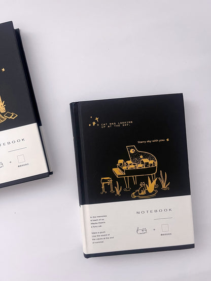 Cat’s Blank Black Sheets Journal