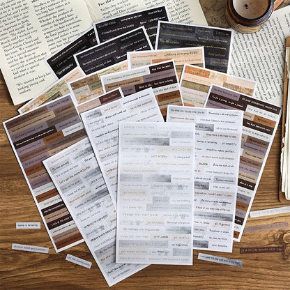 Writing Life Series Text Stickers Set (4 sheets)