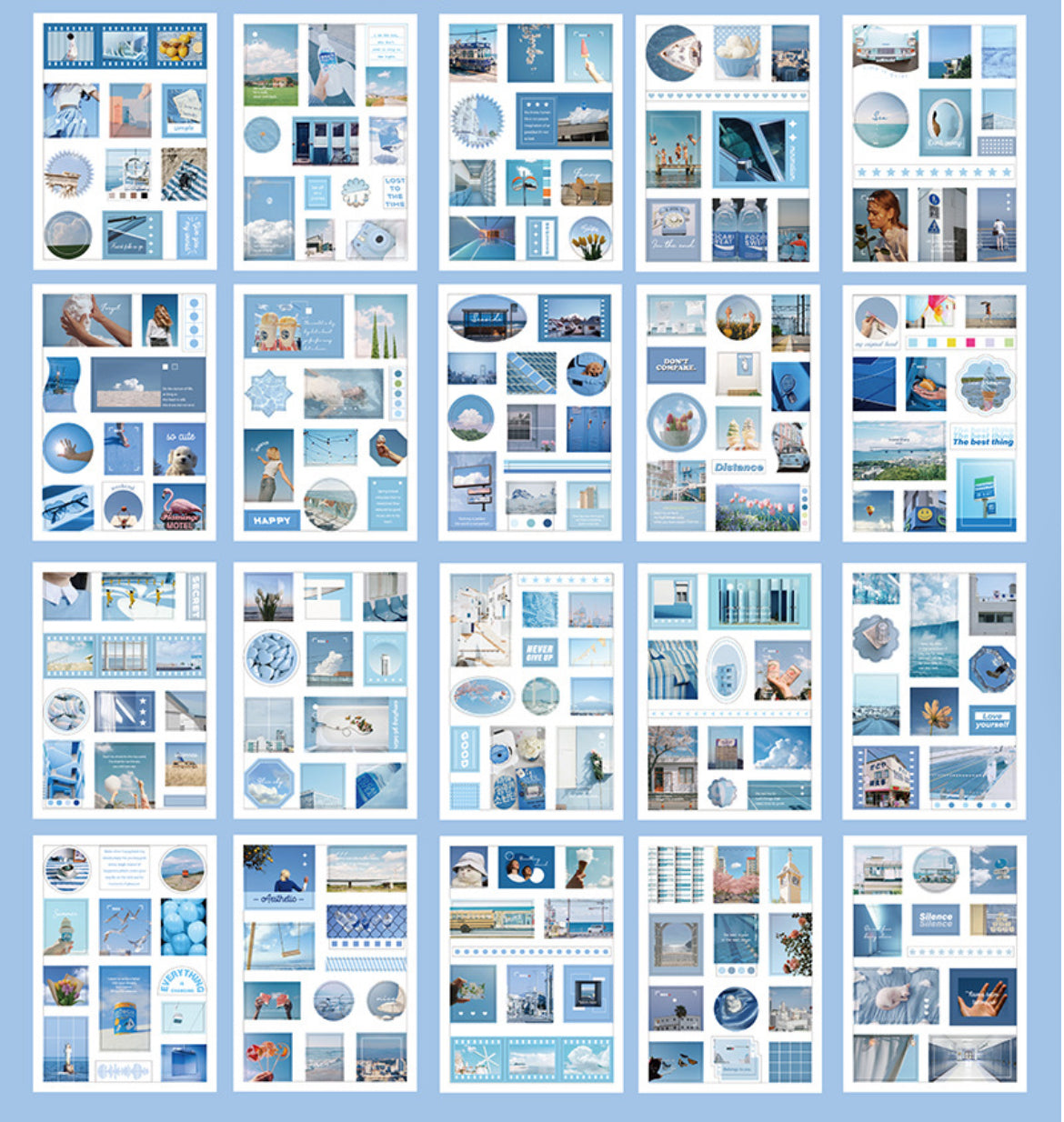 Deco Color-themed Stickers Book