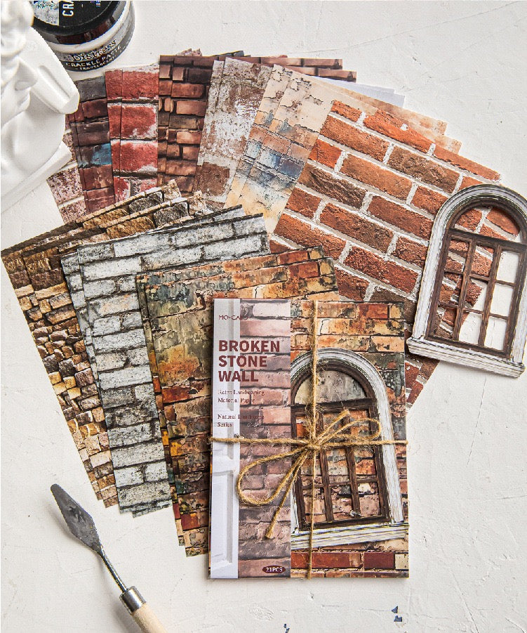 Retro Landscaping Material Paper