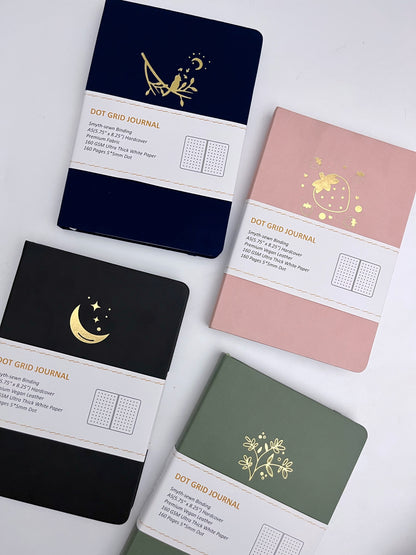 Fabric / Leather Cover 160gsm Dot Grid / Bullet Journal