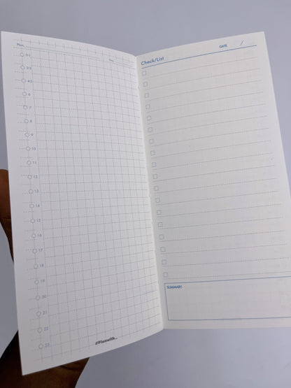 Planwith Daily Planner Book + 1 alphabet sticker sheet (160 pages)