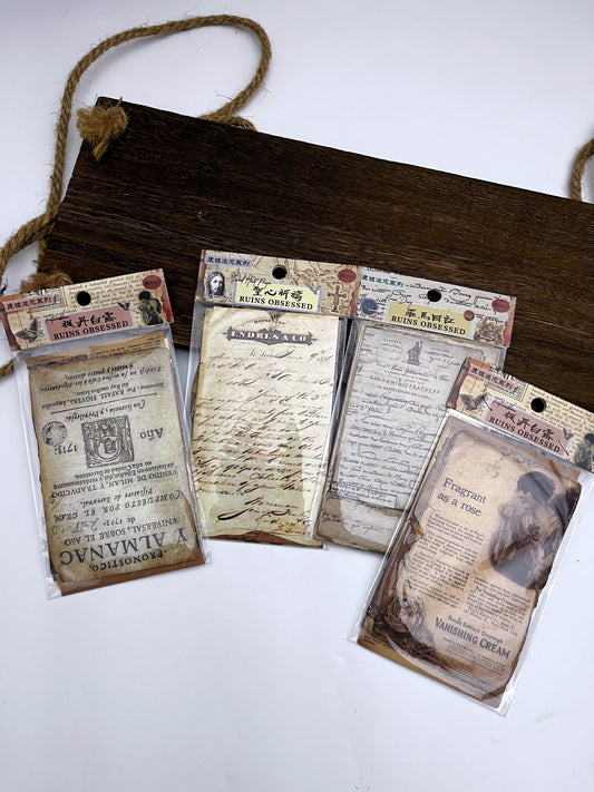 Ruins Obsessed Scrap Papers Set (30pcs) - ShopHaul