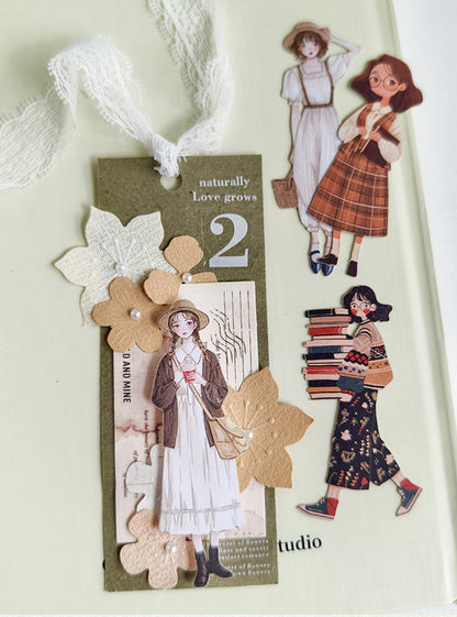 Girl Character Hard Card Stickers (100 pcs)
