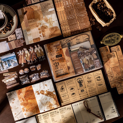 Coffee Theme Mixed Material Paper Pack (125pcs)