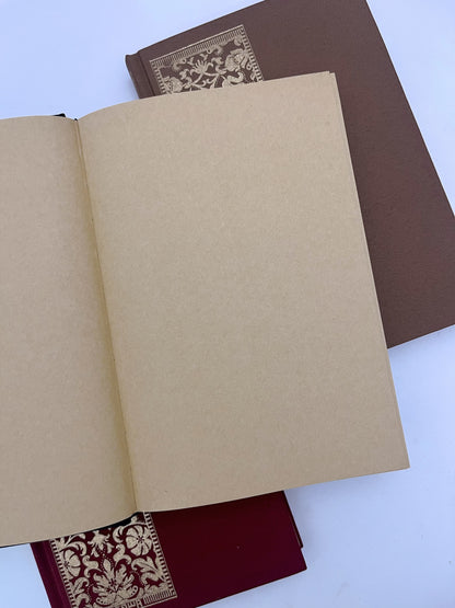 Fabric Cover A5 Brown Kraft Pages Journal