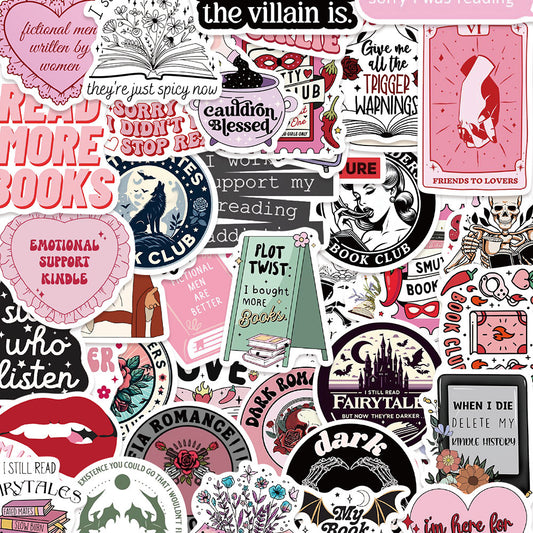 Smut / Romance Bookish Stickers (A set of 10)