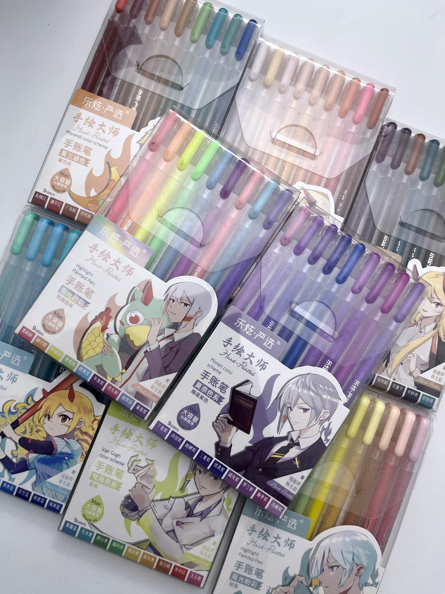 Colored 9pcs Highlight Pens Set