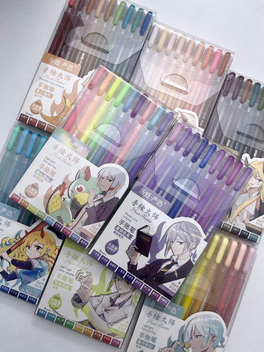 Colored 9pcs Highlight Pens Set