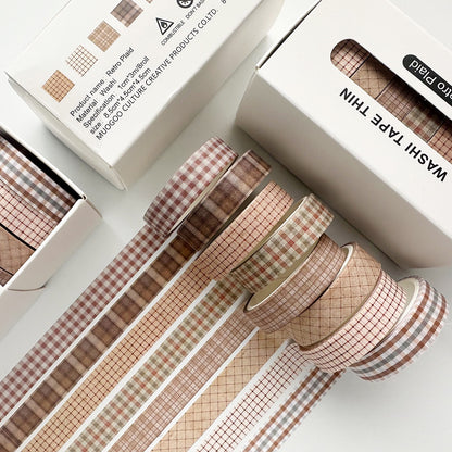 Retro Washi Tapes 8-pcs Set