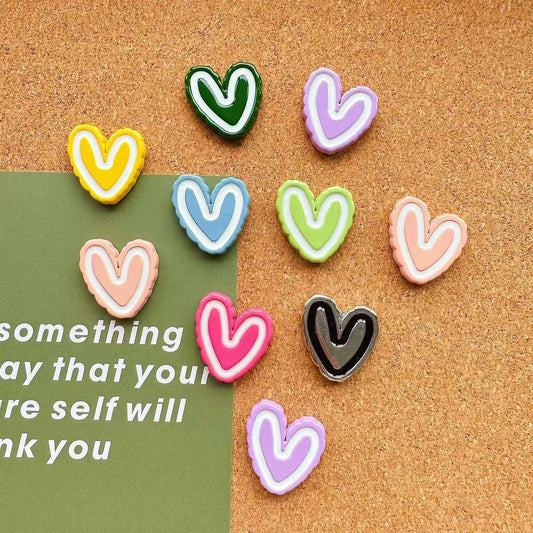Love shape Cork Board Pins / thumbtacks (10 pieces)