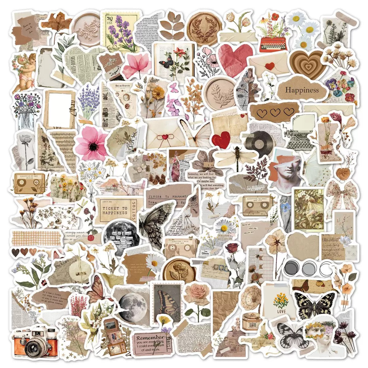Retro / Vintage Stickers Set 2 (A set of 15)