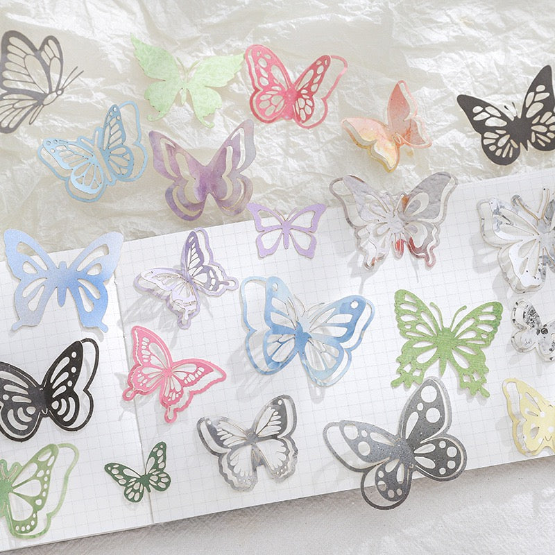Lace Floral / Butterfly Material Paper Pack