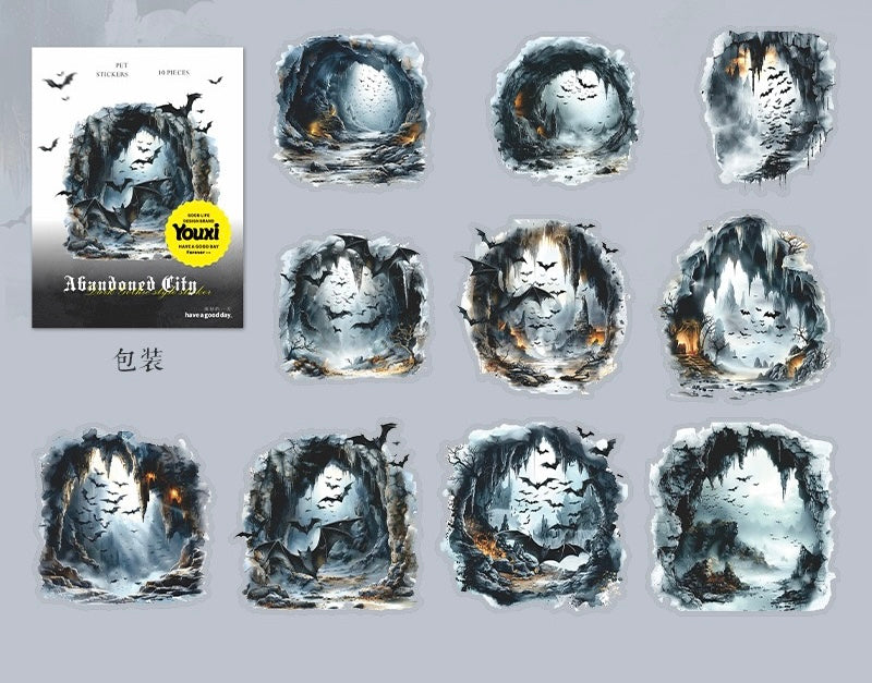 Abandoned City Landscape Stickers