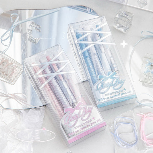 Rosy Posy Ribbon Pen Set (4pcs) - ShopHaul