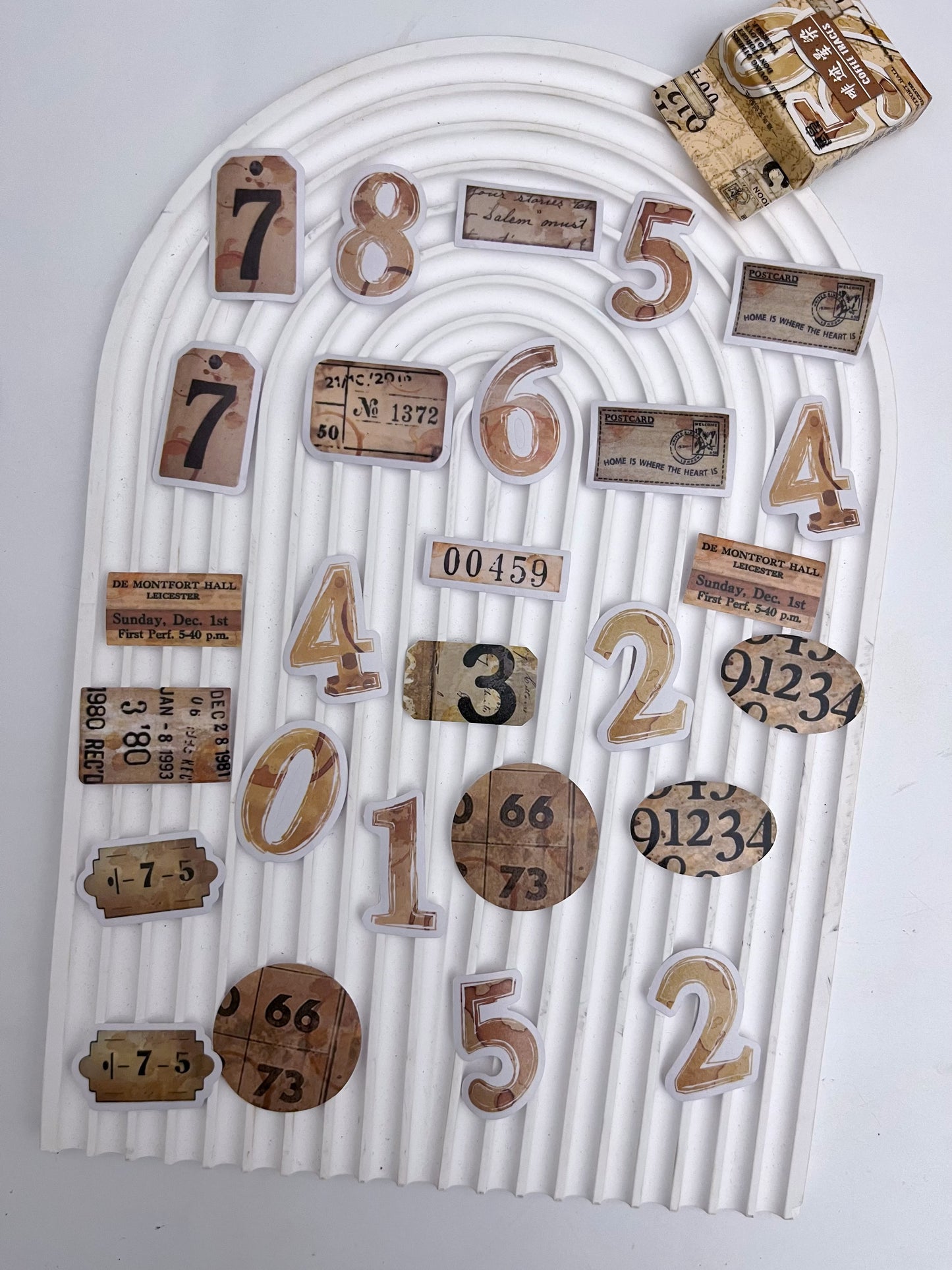 Retro Pack Numbers Stickers (46 pcs)