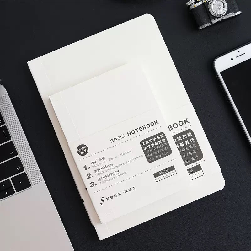 Basic Notebook / Journal (A5, Wire-bound, Lined, Blank, Square Grid)