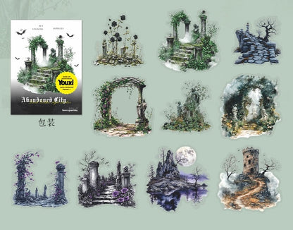 Abandoned City Landscape Stickers