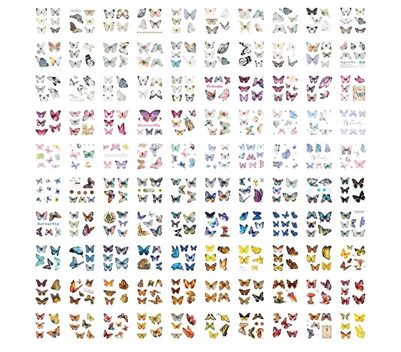 100pcs Mini Sticker Sheets