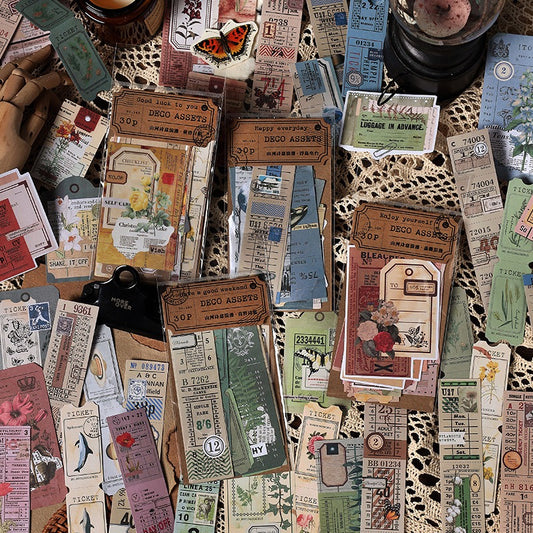 Vintage Material Papers Set