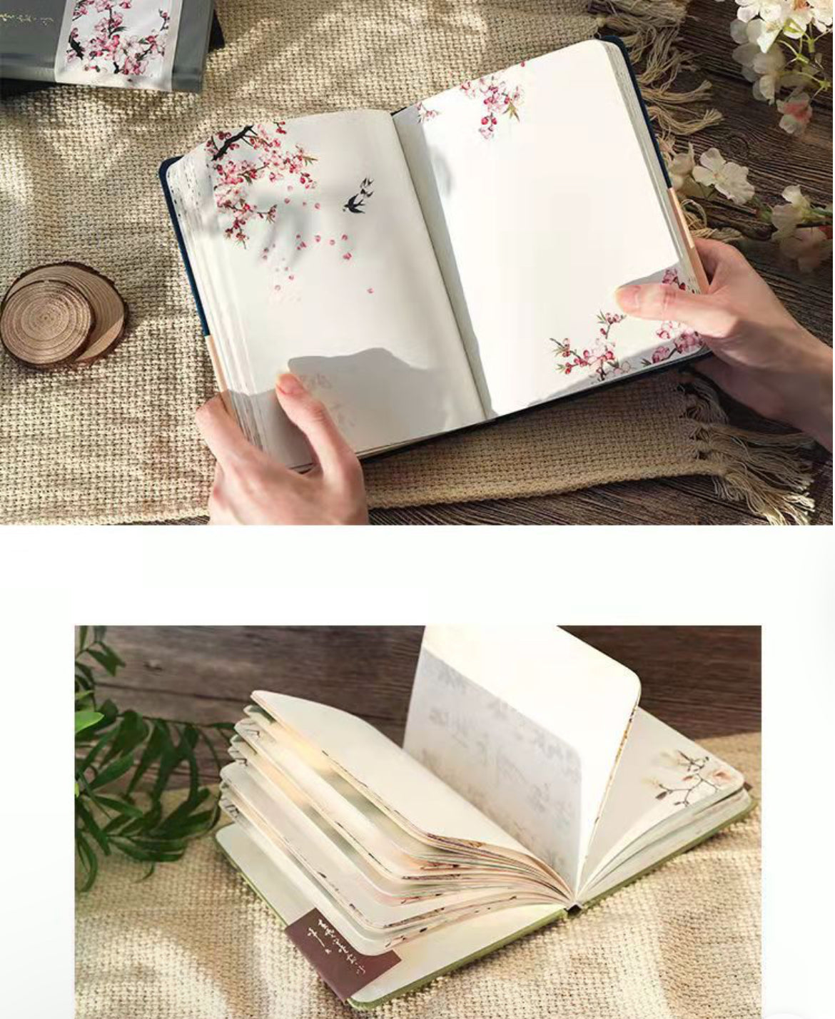 Floral Hardcover A5 Journal (Blank Floral Pages)