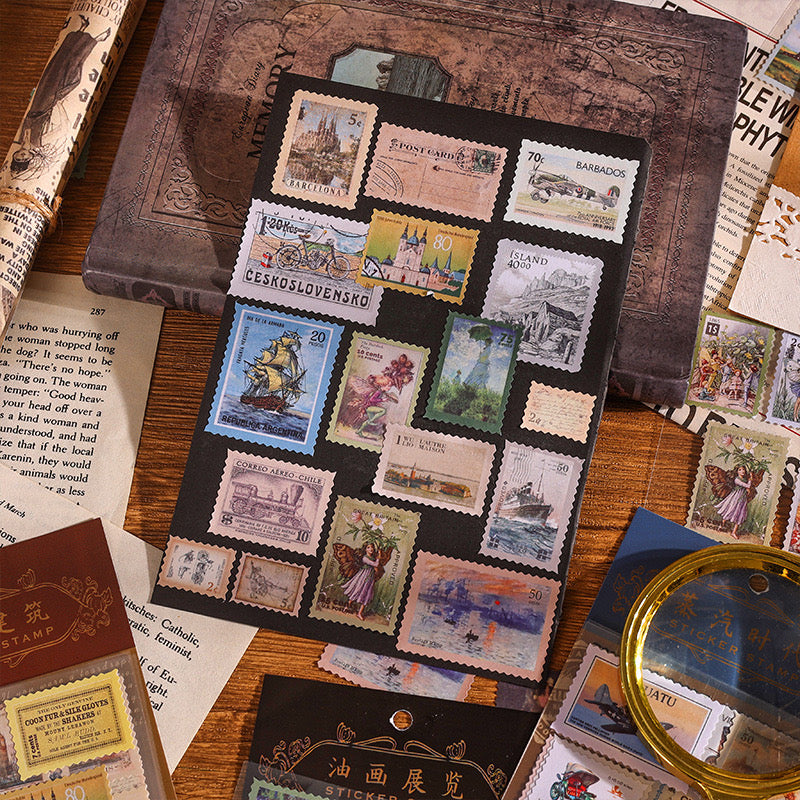 Stamp Collection Stickers (4 Sheets) - ShopHaul