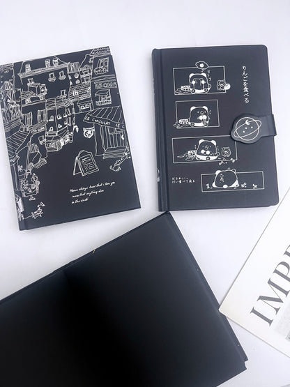 A5 Black Blank Sheets Journal - ShopHaul