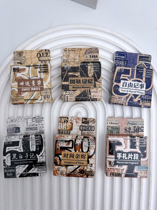 Retro Pack Numbers Stickers (46 pcs)