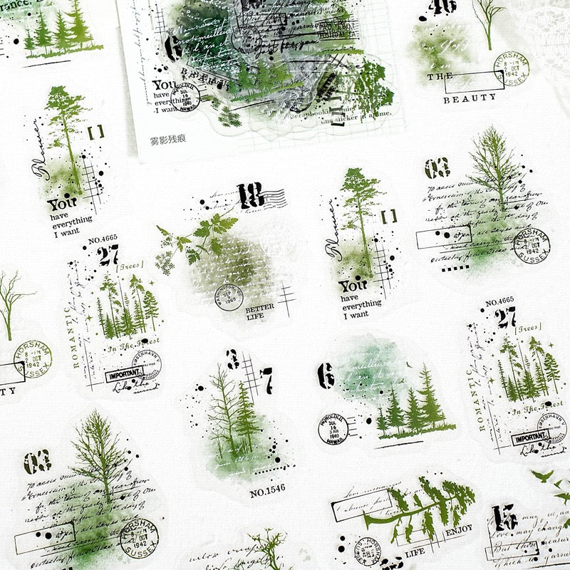Shadow Trace PET series Stickers Set