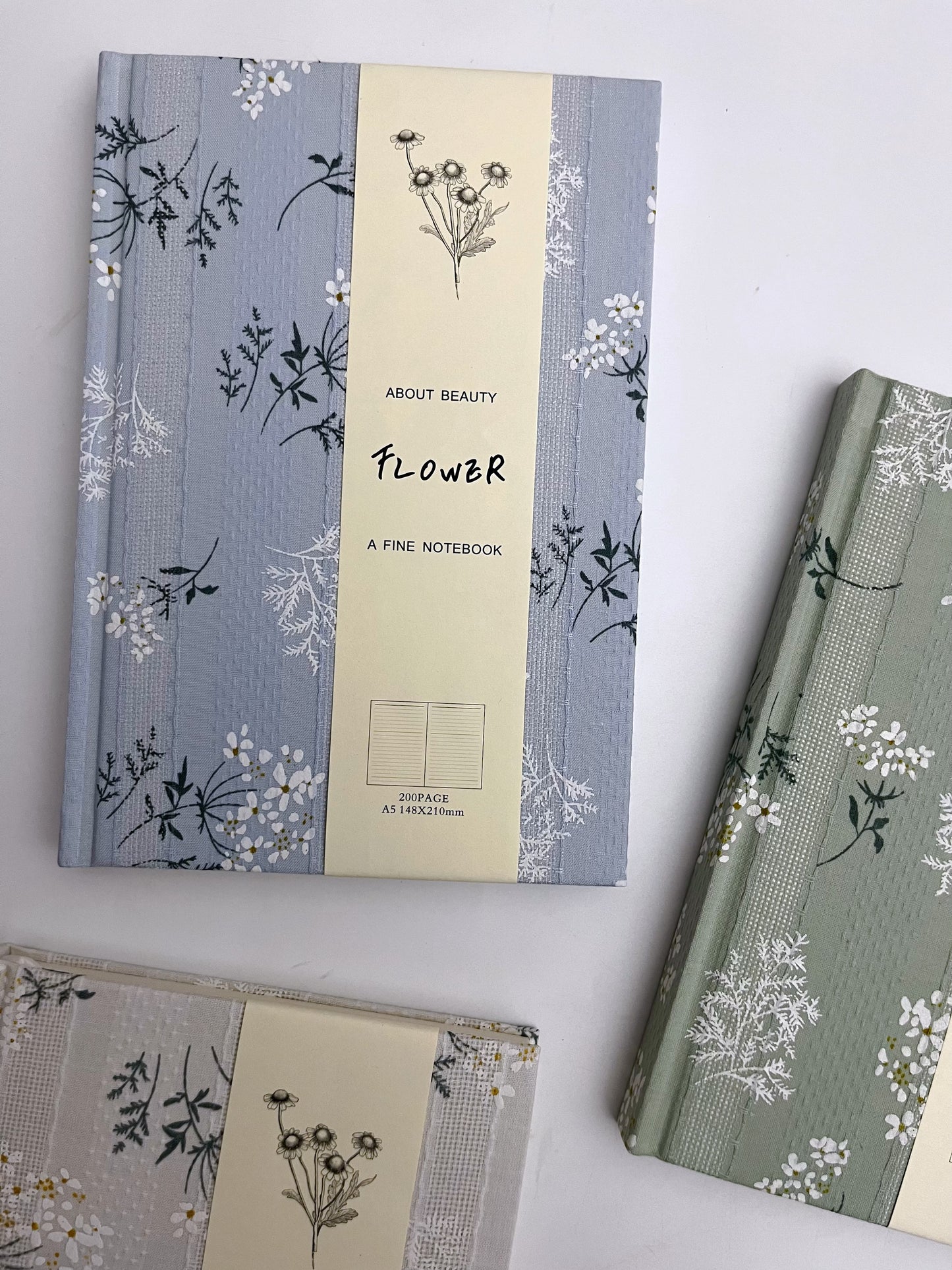 Flower Lined A5 Journal