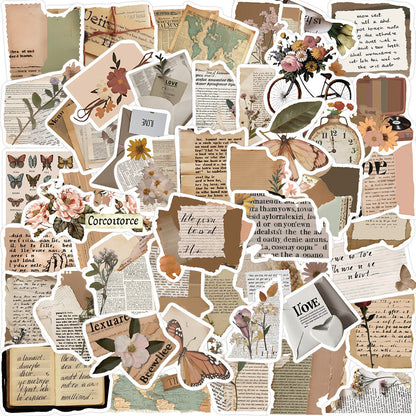 Retro Paper Stickers Set (10 pcs) - ShopHaul