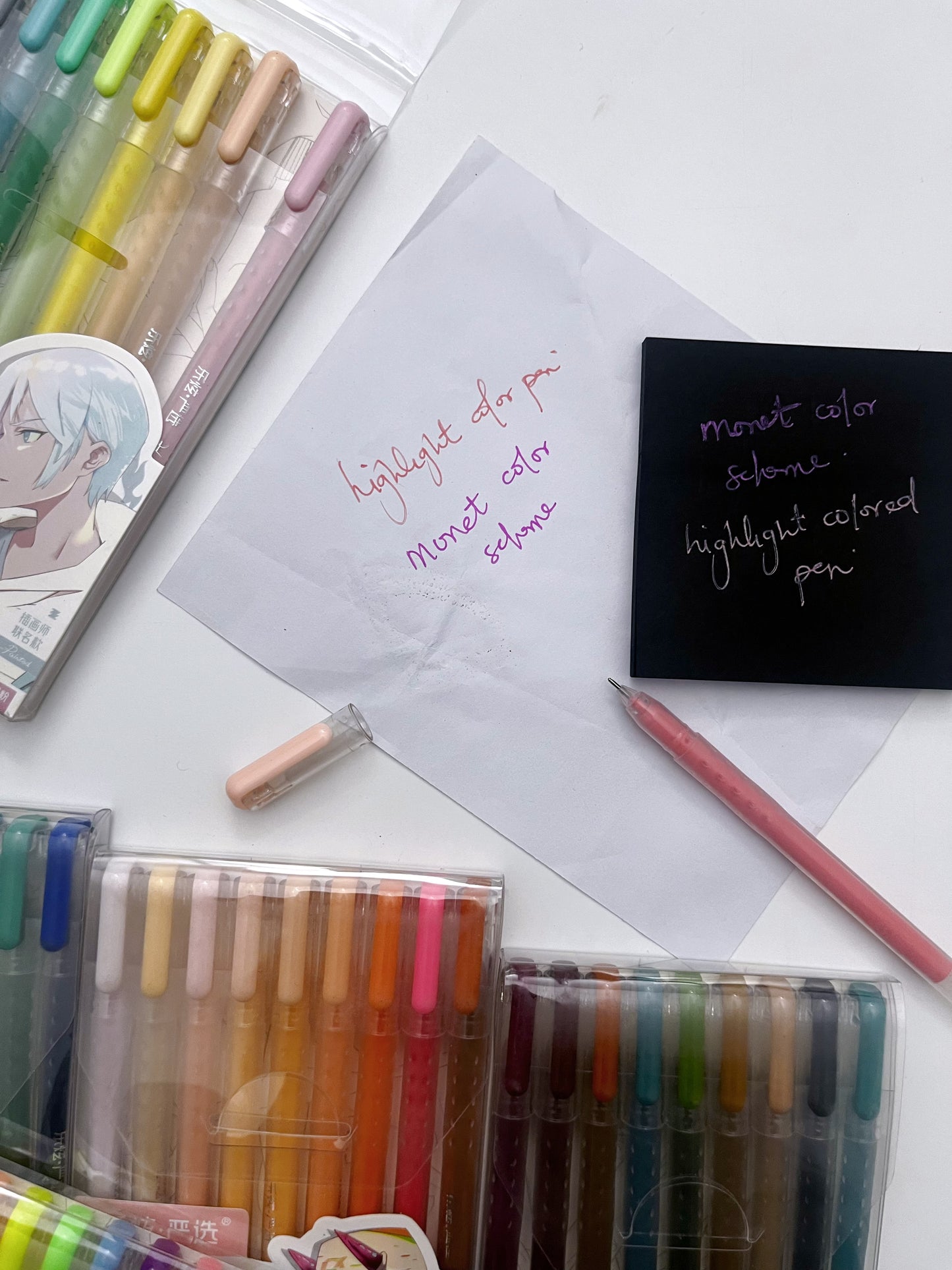 Colored 9pcs Highlight Pens Set