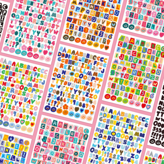 Alphabet Sticker Sheets