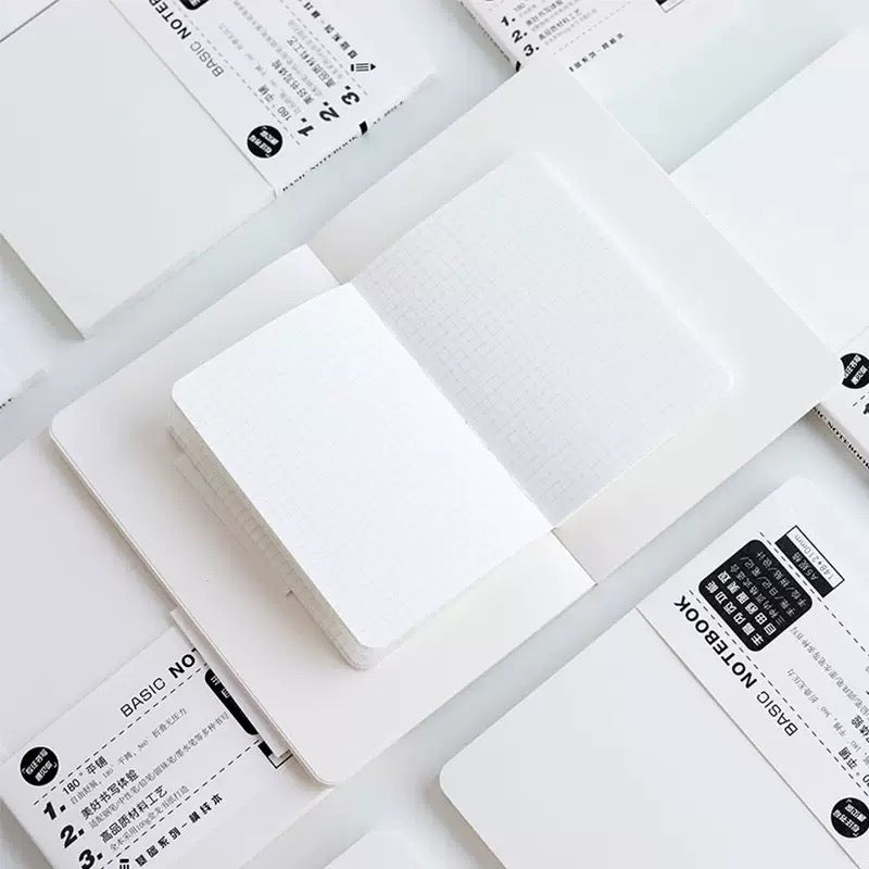 Basic Notebook / Journal (A5, Wire-bound, Lined, Blank, Square Grid)