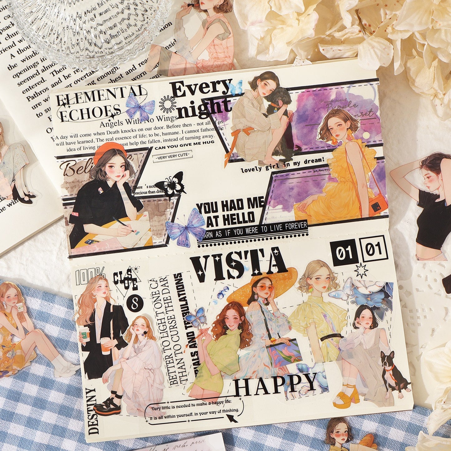 Korean Lady Stickers Set (30 pcs)