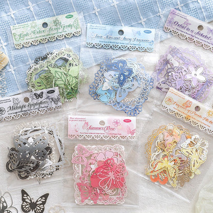 Lace Floral / Butterfly Material Paper Pack