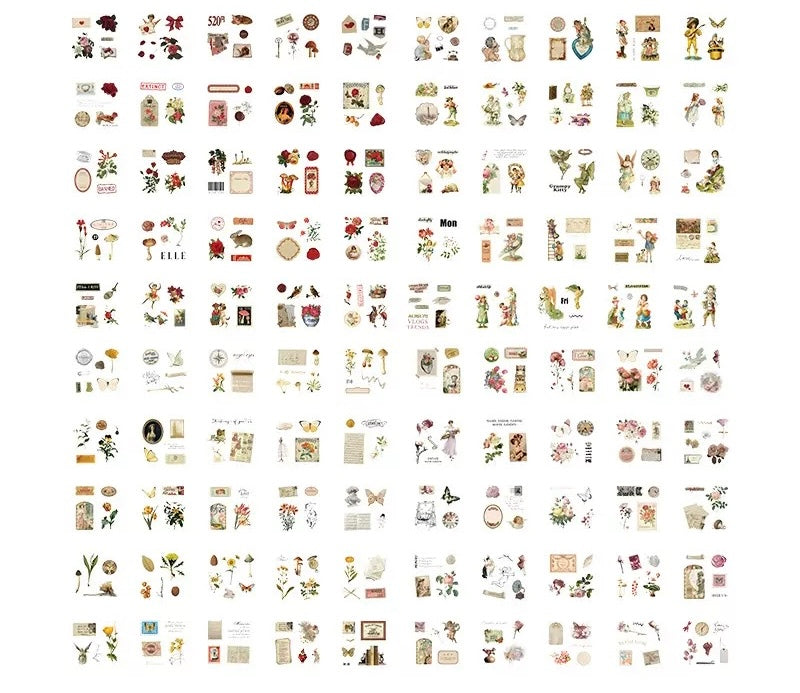 100pcs Mini Sticker Sheets