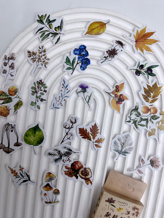 Floral Stickers Set (45 pcs)