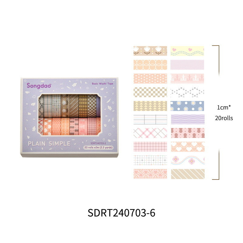 Sangdao Washi Tapes Box (20 rolls) - ShopHaul