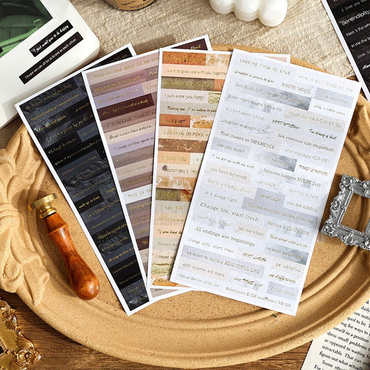 Writing Life Series Text Stickers Set (4 sheets)